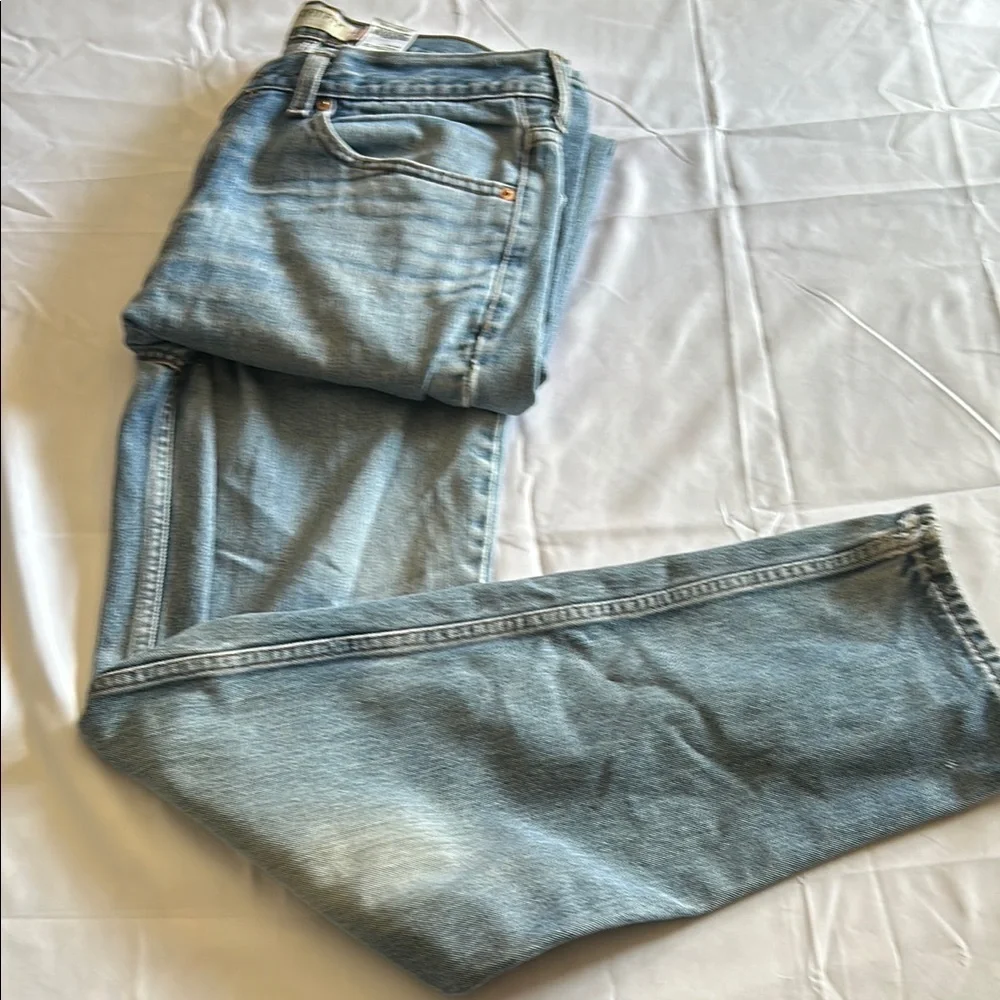 Levi's Blue Relaxed Fit Jeans with Distressed Details